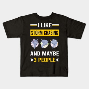 3 People Storm Chasing Chaser Stormchasing Stormchaser Kids T-Shirt